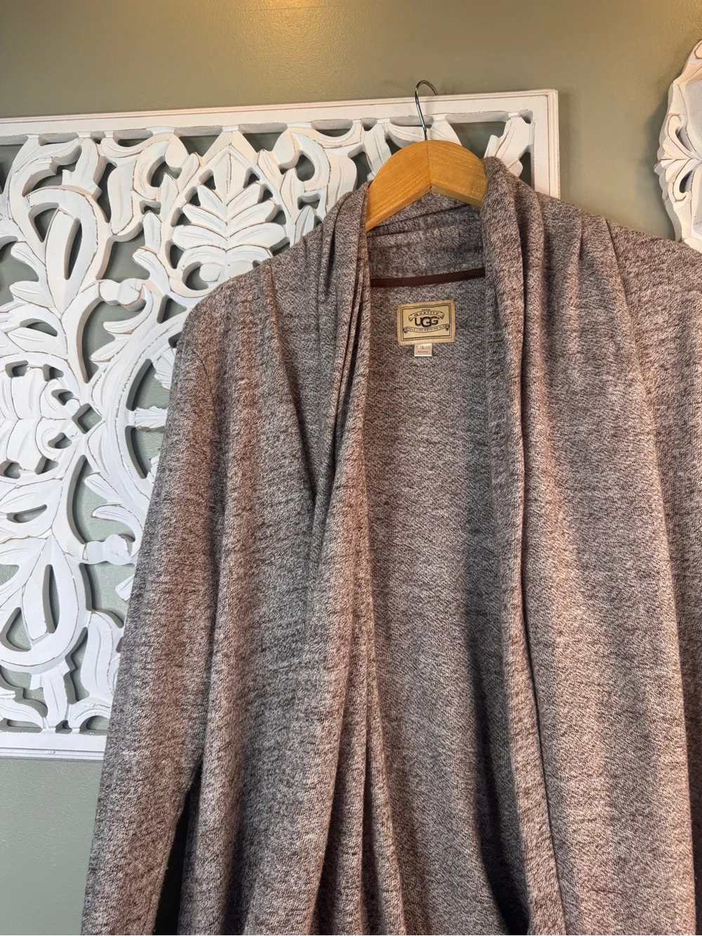 UGG Australia Brown Marled Waterfall Cardigan Size L